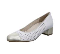 ara Damen Nizza Pumps, Platin,Cream, 41 EU Weit