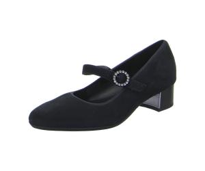 ara Nizza Spangenpumps schwarz Samt 12-35829 für Damen, schwarz, Größe 37 ½ EU / 4,5 UK