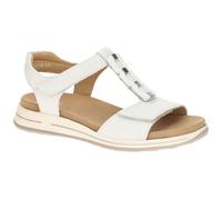 Keilsandalette ARA "OSAKA-S", Damen, Gr. 42, weiß, Glattleder, unifarben, Basic, Schuhe, Keilabsatz, Riemchensandale mit High Soft-Funktion, H-Weite (83425932-42) weiß
