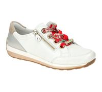 ARA Damen Osaka Sneaker, Weiss,Weissgold/Camel, 41.5