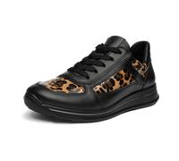 ara Osaka Sneaker schwarz leo für Damen, animal, Größe 42 ½ EU / 8,5 UK