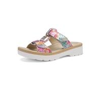Pantolette ARA "CAPRI", Damen, Gr. 40, multicolor, Veloursleder, metallic, Schuhe Pantolette, Plateau, Sandale, Sommerschuh in Weite G (= weit) (93132714-40) multicolor
