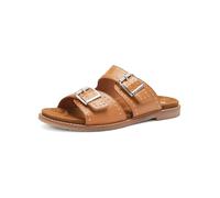 Pantolette ARA "ELBA", Damen, Gr. 39, cognac, Glattleder, unifarben, Schuhe Pantolette, Blockabsatz, Schlupfschuh mit kleinen Nieten verziert, G-Weite (=weit) (73695158-39) cognac