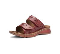 Pantolette ARA "HAWAII", Damen, Gr. 37, dunkelrot, Glattleder, Lyralochung, Schuhe Pantolette, Keilabsatz, Schlupfschuh, Sommerschuh, in G-Weite (= weit) (75267451-37) dunkelrot