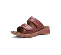Pantolette ARA "HAWAII", Damen, Gr. 41, dunkelrot, Glattleder, Lyralochung, Schuhe Pantolette, Keilabsatz, Schlupfschuh, Sommerschuh, in G-Weite (= weit) (75267451-41) dunkelrot