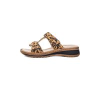 Pantolette ARA "HAWAII", Damen, Gr. 40, braun (leo), Veloursleder, animal-print, casual, Schuhe, Sommerschuh, Sandale mit Klettverschlüsse (46310306-40) leo