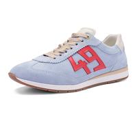 Plateausneaker ARA "Ara Sneaker Veloursleder", Damen, Gr. 42, blau, rot, Veloursleder, Schuhe Plateausneaker (31978132-42) blau, rot