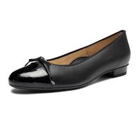 Ara Ballerina Bari Damen Schwarz Glattleder mit Lackspitze Gr. 37 Schmal