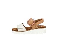 Riemchensandale ARA "Ara Sandalen Glattleder", Damen, Gr. 39, weiß, braun, Glattleder, Schuhe Riemchensandale (56185227-39) weiß, braun