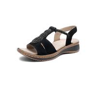 Ara Sandaletten Hawaii Damen Leder Schwarz Größe 42