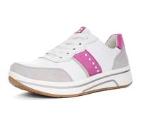 ara Damen Sapporo Sneaker, Pebble,Weiss,Orchidee, 41.5 EU Weit