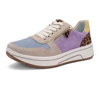 Plateausneaker ARA "SAPPORO 3.0", Damen, Gr. 6 (39), multicolor, leo, Veloursleder, Velourslederimitat, Schuhe Plateausneaker, Freizeitschuh, Halbschuh, Schnürer mit High Soft-Ausstattung, H-Weite (92