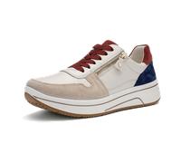 Plateausneaker ARA "SAPPORO 3.0", Damen, Gr. 7 (41), creme kombiniert, Glattleder, Veloursleder, kontrastfarbene Details, Schuhe Plateausneaker, Freizeitschuh, Halbschuh, Schnürer mit High Soft-Aussta