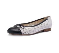 ara Sardinia Ballerina schwarz weiß für Damen, weiß, Größe 40 EU / 6,5 UK