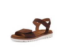 Riemchensandale ARA "KENT", Damen, Gr. 43, mokka, Glattleder, unifarben, Basic, Schuhe Riemchensandale, Keilsandalette, Sommerschuh mit High Soft-Funktion, G-Weite (40140510-43)