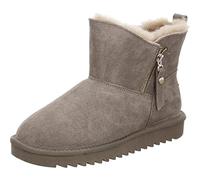 Winterboots ARA "ALASKA" Gr. 38, grau (taupe) Damen Schuhe Reißverschlussstiefeletten aus echtem Lammfell, G-Weite (41181809-38)