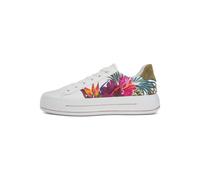 Plateausneaker ARA "CANBERRA", Damen, Gr. 5 (38), bunt (weiß bunt), Lederimitat, Veloursleder, bedruckt, sportlich, Schuhe, Freizeitschuh, Plateausneaker in bequemer Schuhweite G (= weit) (76760240-5)