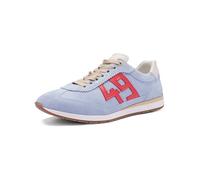 Plateausneaker ARA "Ara Sneaker Veloursleder", Damen, Gr. 40, blau, rot, Veloursleder, Schuhe Plateausneaker (31978132-40) blau, rot
