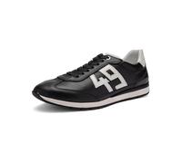 Sneaker ARA "PORTOFINO", Damen, Gr. 42, schwarz, creme, Glattleder, Schuhe Sneaker, Freizeitschuh, Halbschuh, Schnürschuh in Bequemweite G 1/2 (= weit) (72648167-42) schwarz, creme