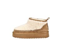 Winterboots ARA "ALASKA", Damen, Gr. 39, braun (cognac, creme), Veloursleder, Lammfell, modisch, Schuhe, Schlupfboots, Plateauboots in Komfortweite H (= sehr weit) (18461562-39) cognac, creme