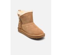 Winterboots ARA "ALASKA Short Zip", Damen, Gr. 38, cognac short zip, Lammfell, Veloursleder, unifarben, Schuhe, Stiefel aus echtem Lammfell mit Reißverschluss, G-Weite (weit), Topseller (45018954-38)
