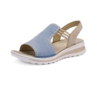 Riemchensandale ARA "Ara Sandalen Leder", Damen, Gr. 40, blau, Leder, Schuhe Riemchensandale (18956856-40) blau