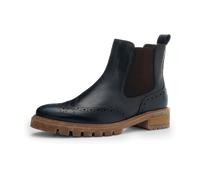 Stiefelette ARA "Ara Stiefelette Leder/Textil", Damen, Gr. 39, blau (dunkelblau), Leder, Textil, casual, Schuhe (30641106-39) dunkelblau