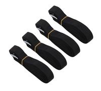 Aramox 4 Stück Gepäckgurte aus Polyester, Koffergürtel, 2,5 cm X 5 M, Verstellbare Schnellverschluss-Schnallen für Reisen, Camping, Handgepäck, Aufbewahrungsboxen und Outdoor-Ausrüstung (Black)