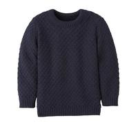 disana - Kid's Aran-Pullover - Wollpullover, Gr. 98-104, blau (Indigo)