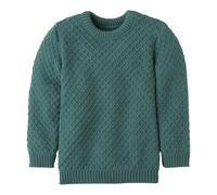 disana - Kid's Aran-Pullover - Wollpullover, Gr. 110-116, türkis (Eukalyptus)