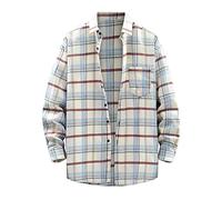 Arbeitshemd Herren Langarm Flanell Winter Langarm Holzfäller Jacke Hemdjacke Langarm Kariertes Hemd Flanellhemd Schwarz Übergröße Flanell Jacke Rot Karo Slim Fit Holzfällerhemd