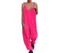 Arbeitshose Damen Pflege Stretch - Latzhose Damen Blau Fasching sommerhose Locker Leicht Sportlich Jumpsuit Kuschelig Overall Sommer Strand Einteiler Lustig Playsuit-Jumpsuits-Playsuits