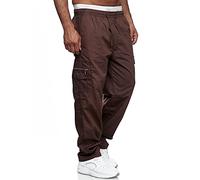Arbeitshose für Herren, Wanderhose, Trainingshose mit mehreren Taschen, lässige Trainingshose mit Reißverschluss, Fitnessstudio, Laufen, Chino, Activewear, taktische Combat-Cargohose, Z1brown, 34-37
