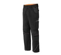 Arbeitshose HERO BY JOHN MEDOOX "GLENN Pro Workwear Arbeits-Cargohose", Herren, Gr. 46, Länge 32, schwarz, Sweatware, 65% Polyester, 35% Baumwolle, gerade lang, Hosen Arbeitshose, Arbeits-Cargohose Fu