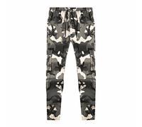 Arbeitshose Herren 2023 Cargohose Sporthose Herren Lang große Größe Hose kleine Fußhose lose Freizeithose Camouflage Hose Multi-Pocket-Camouflage-Hose Urban Classics Jogginghose Herren Beige 5XL