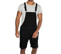 Arbeitshosen Männer Latzhose Jeans - Jeans-Latzhosen Herren Stretch Arbeitshose Sommer Kurze Hosenträger Mit Taschen Arbeitslatzhosen Kurz Jogginghose Leichte Sommerhose Jeansshorts- Denim-Overalls