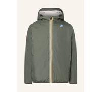 Arbeitsjacke K-WAY "K-Way Funktionsjacke LE VRAI 4.0 CLAUDE ORSETTO", Damen, Gr. L, grün schwarzish, Obermaterial: 100% Nylon, Füllung: 100% Polyester; Innenfutter: 100% Polyester, Jacken Arbeitsjacke