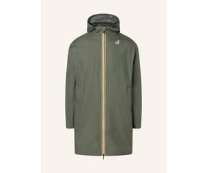 Arbeitsjacke K-WAY "K-Way Regenmantel LE VRAI 4.0 EIFFEL EAST", Damen, Gr. M, grün schwarzish, Obermaterial: 100% Nylon, Jacken Arbeitsjacke (33837641-M)