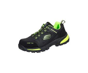 Arbeitsschuh SKECHERS "Pending" Gr. 43, schwarz (schwarz, grün), 43, Obermaterial: 100% Rindsleder Leather cow., Schuhe, Arbeitsschuh (29729805-43) schwarz, grün