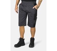 Arbeitsshorts HERO BY JOHN MEDOOX "TACOMA Workwear Arbeits-Cargoshorts", Herren, Gr. 48, grau (anthra, schwarz), Sweatware, 65% Polyester, 35% Baumwolle, gerade kurz, Hosen, Arbeits-Cargoshorts Funkti