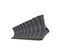 Socken CAMANO "9er Pack", Herren, Gr. 43-46, grau (dunkelgrau melange), 74% Baumwolle, 23% Polyester, 3% Elastodien, Colorblocking, Socken Socken (31906919-43) dunkelgrau melange