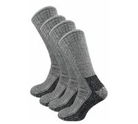 Arbeitssocken Herren | Mit Schafwolle gefüttert für die kalte Jahreszeit | Extra warme & weiche Innenpolsterung | (2 Paar) - Grau / 43 - 46