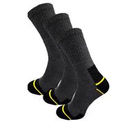 Arbeitssocken Herren - Robuste Baumwollsocken für Arbeit Sport und Alltag - Schwarz Grau Gelb - Größen 39-46 - 3er 5er 10er 20er Pack (DE/NL/SE/PL, Numerisch, 43, 46, Regular, Regular, 3, Grau)