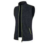 Arbeitsweste Herren Winter, Ärmellose Weste Herren Tracht Arbeitsweste Leicht Elegant Übergangsjacke Vest Warme Strickweste Stehkragen Fleeceweste Kurz Sportlich Herrenwesten