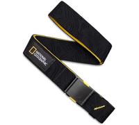 Arcade Belts A2 Unisex Adventure Belt: Heavy Duty Stretch, Metallfreie Schnalle, Nat Geo Topo - Schwarz, Standard (Up to 40"); 1.5" Wide