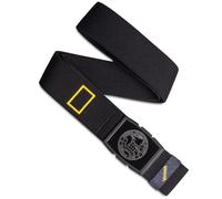 Arcade Experience Unisex-Gürtel, strapazierfähiges, elastisches Gurtband, nicht-metallische, reisefreundliche Schnalle, Nat Geo - Schwarz, Einheitsgröße