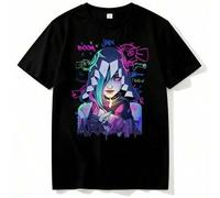 Arcane Jinx Graphic T-Shirt Unisex Oversized Casual Short Sleeve