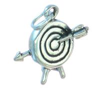 Archery Target Sterling Silber Charm .925 x 1 Archer Bow Arrow Charms