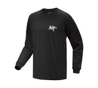 Arc'teryx - Langarmshirt aus Baumwolle - Kragg SL Cotton Tile LS M Black/Arctic Silk für Herren aus Baumwolle - Größe XL - schwarz schwarz XL