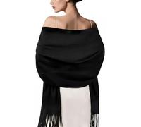 Arctic Penguin Pashmina Schal Kaschmir Stolen Damen Schultertuch für Frauen Hochzeit Kaschmirschal Herren Umschlagtuch Winter/ (Schwarz)